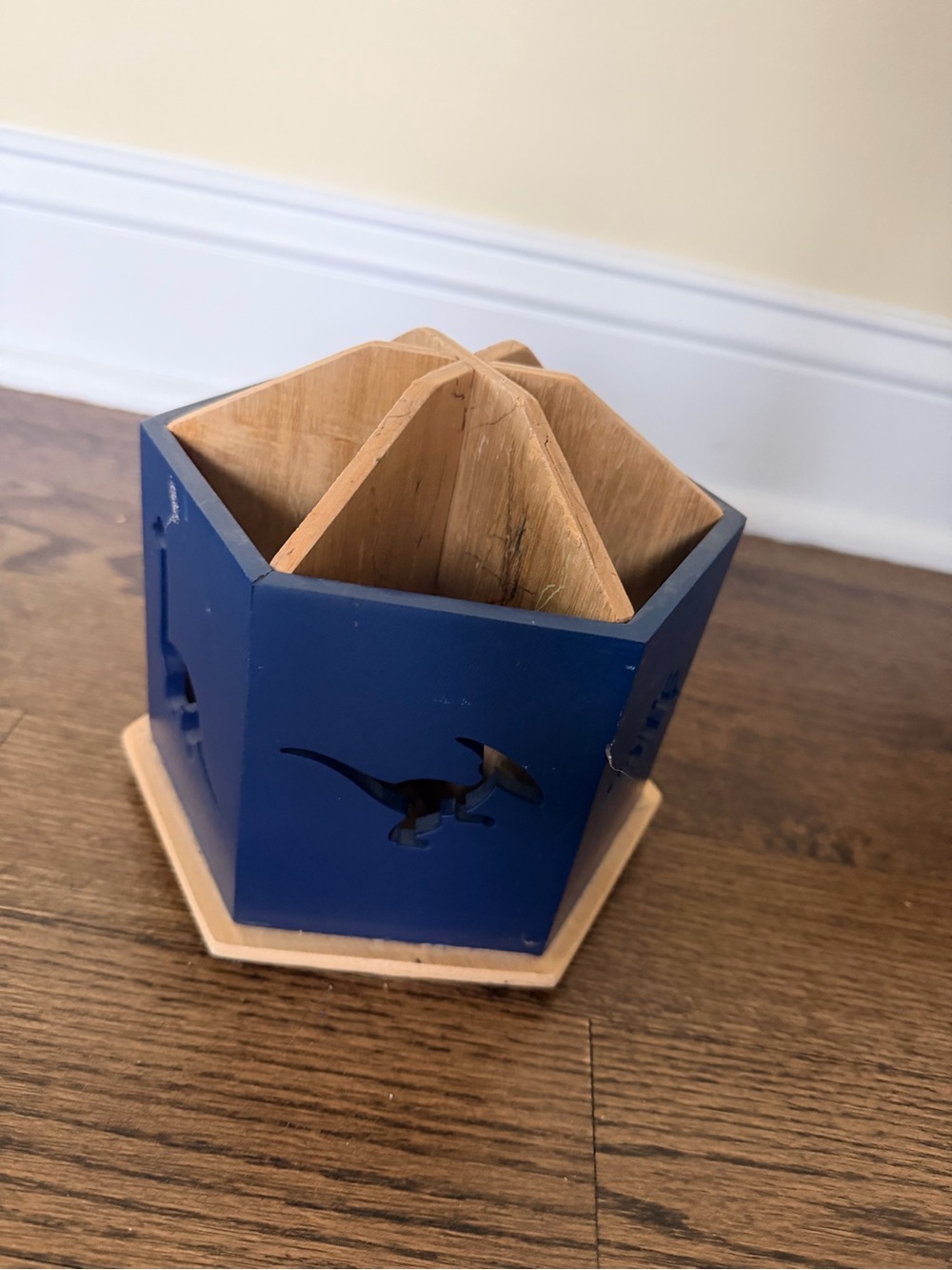 Blue Dinosaur Desk/Pencil/Pen/Marker Organizer